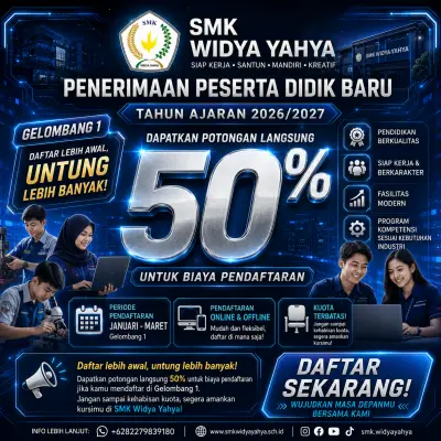 Promo Diskon 50% Pendaftaran SPMB Gelombang 1